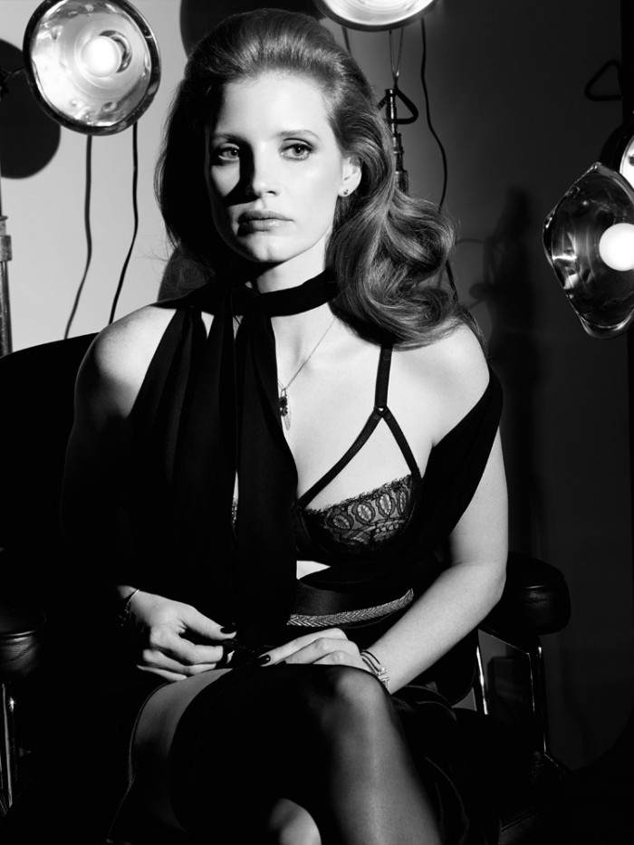 La belle Jessica Chastain torride en lingerie