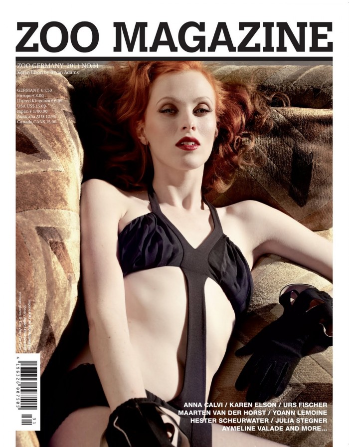 Karen Elson est une rousse très sexy en lingerie